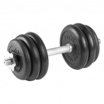 Набор обрезиненных гантелей 2х15 кг TITAN Barbell + штанга