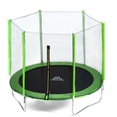 Батут DFC Trampoline Fitness с сеткой 10ft, зеленый